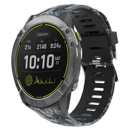 26mm Camouflage Printed Silicone Watch Band, For Garmin Enduro, For Garmin Fenix 6X, For Garmin Fenix 6X Pro, For Garmin Fenix 6X Sapphire