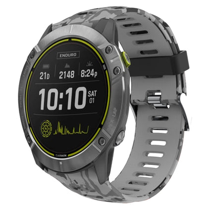 26mm Camouflage Printed Silicone Watch Band, For Garmin Enduro, For Garmin Fenix 6X, For Garmin Fenix 6X Pro, For Garmin Fenix 6X Sapphire