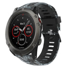 For Garmin Fenix 5X Sapphire / Black+Digital  Camouflage