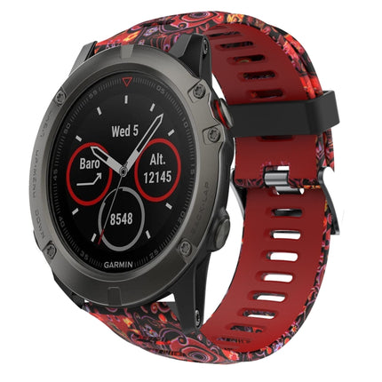 26mm Camouflage Printed Silicone Watch Band, For Garmin Fenix 5X Sapphire, For Garmin Fenix 5X Plus, For Garmin Fenix 3, For Garmin Fenix 3 HR