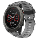 For Garmin Fenix 5X Sapphire / Grey+Army Camouflage