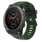 For Garmin Fenix 5X Sapphire / Army Green+Army Camouflage