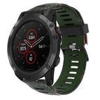 For Garmin Fenix 5X Plus / Army Green+Bamboo Camouflage