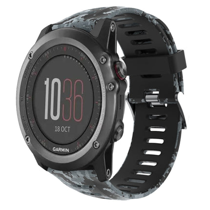 26mm Camouflage Printed Silicone Watch Band, For Garmin Fenix 5X Sapphire, For Garmin Fenix 5X Plus, For Garmin Fenix 3, For Garmin Fenix 3 HR