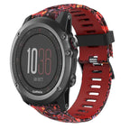 For Garmin Fenix 3 / Red+Jellyfish Camouflage