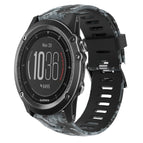For Garmin Fenix 3 HR / Black+Digital  Camouflage