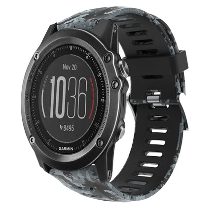 26mm Camouflage Printed Silicone Watch Band, For Garmin Fenix 5X Sapphire, For Garmin Fenix 5X Plus, For Garmin Fenix 3, For Garmin Fenix 3 HR