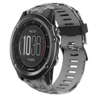For Garmin Fenix 3 HR / Grey+Army Camouflage