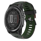 For Garmin Fenix 3 HR / Army Green+Bamboo Camouflage