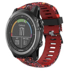 For Garmin Fenix 3 Sapphire / Red+Jellyfish Camouflage