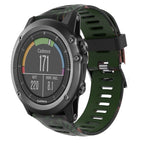 For Garmin Fenix 3 Sapphire / Army Green+Bamboo Camouflage
