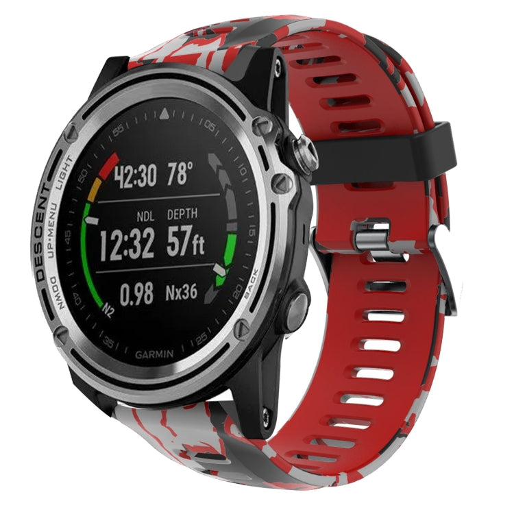 26mm Camouflage Printed Silicone Watch Band