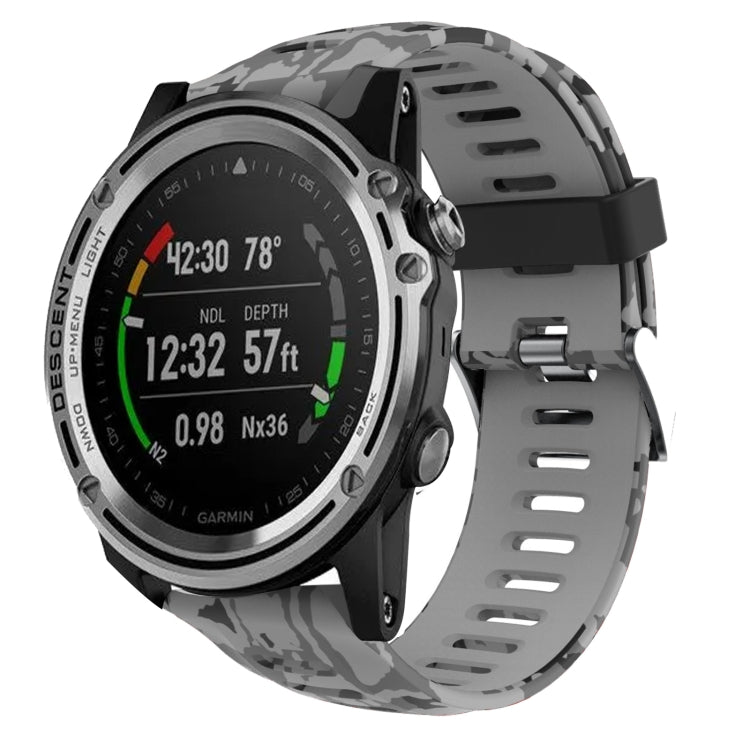 26mm Camouflage Printed Silicone Watch Band