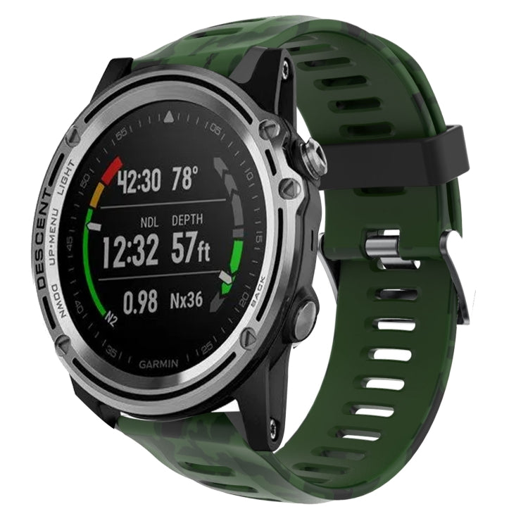 26mm Camouflage Printed Silicone Watch Band