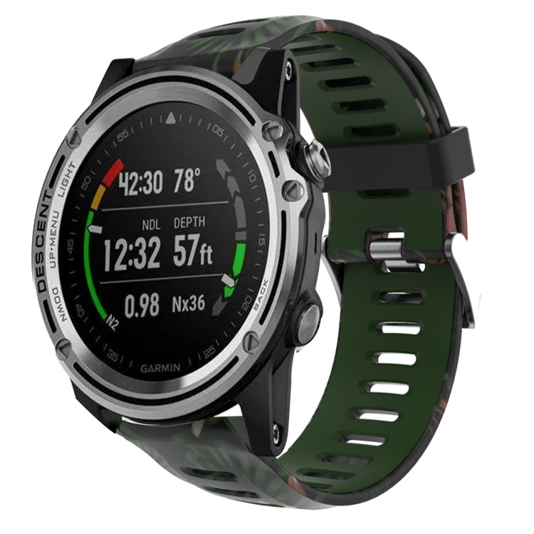 26mm Camouflage Printed Silicone Watch Band