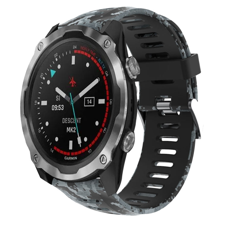26mm Camouflage Printed Silicone Watch Band