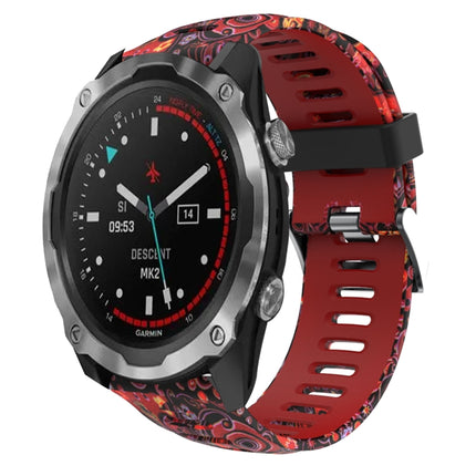 26mm Camouflage Printed Silicone Watch Band