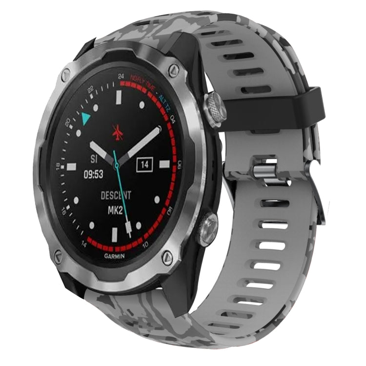 26mm Camouflage Printed Silicone Watch Band