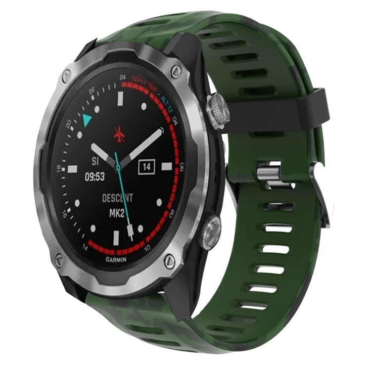 26mm Camouflage Printed Silicone Watch Band