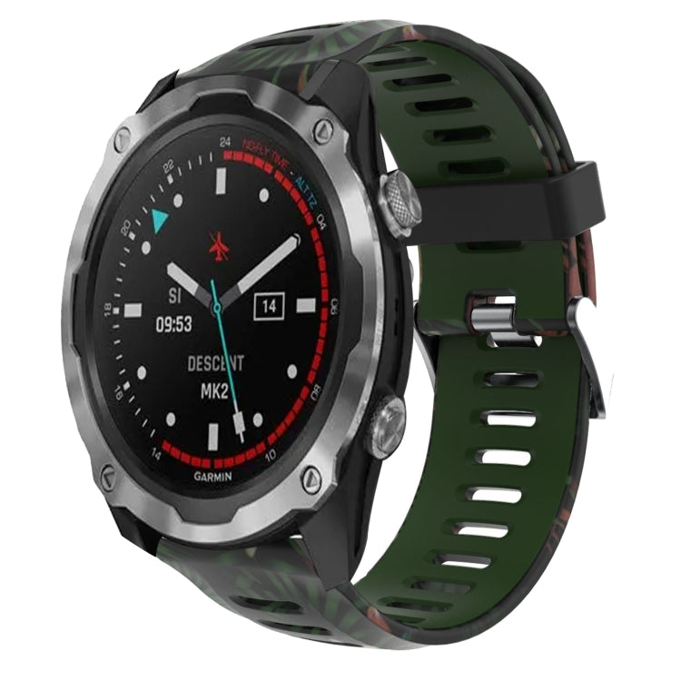 26mm Camouflage Printed Silicone Watch Band