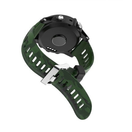 26mm Camouflage Printed Silicone Watch Band, For Garmin Fenix 7X, For Garmin Fenix 7X Solar, For Garmin Tactix Delta, For Garmin Enduro 2