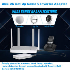 USB DC 5V to 12V Set Up Cable Converter Adapter, DC 5V to 12V