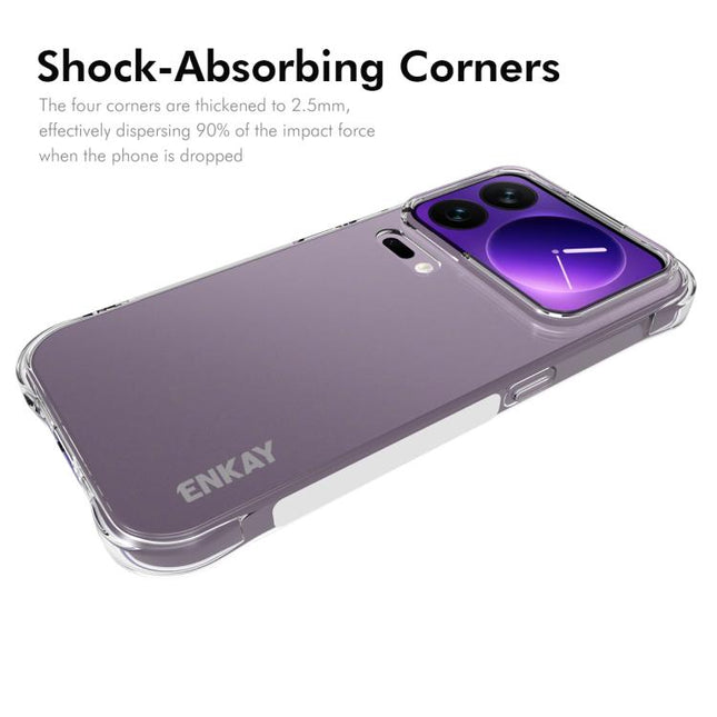 ENKAY Hat-Prince Transparent TPU Shockproof Phone Case, For Redmi Note 17 Pro 5G Global 163.5mm, For Xiaomi 17T Pro 5G, For Redmi 15a 5G, For Xiaomi 17T, For Xiaomi 17 Ultra, For Redmi Note 15 Pro 4G Global 163.2mm, For Redmi K90, For Redmi K90 Pro Max...