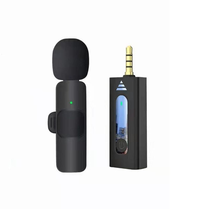 Lavalier-Mikrofon mit kabelloser Rauschunterdrückung für Telefon/Kamera/Laptop/MacBook mit 3,5-mm-Empfänger, One by One, One by Two
