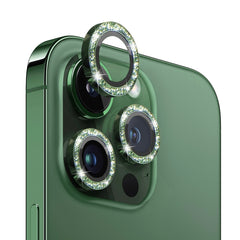NORTHJO Camera Lens Protector Tempered Glass Bling Glitter Metal Ring Film, For iPhone 13 Pro / 13 Pro Max