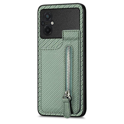 Carbon Fiber Vertical Flip Zipper Phone Case, For Xiaomi 13, For Xiaomi 12T, For Xiaomi POCO M5 4G, For Redmi Note 11T Pro 5G