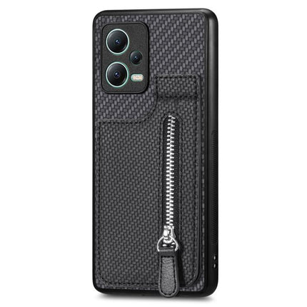 Carbon Fiber Vertical Flip Zipper Phone Case, For Redmi Turbo 4, For Xiaomi Poco X7 Pro, For Redmi Note 12 5G, For Xiaomi 13 Pro