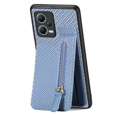 Carbon Fiber Vertical Flip Zipper Phone Case, For Xiaomi POCO M5 4G, For Redmi Note 12 5G, For Xiaomi 13 Pro, For Xiaomi 13, For Redmi 10C, For Redmi 10