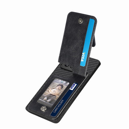Carbon Fiber Vertical Flip Zipper Phone Case, For Xiaomi 13, For Xiaomi POCO M5 4G, For Redmi Note 11T Pro 5G, For Redmi 10C