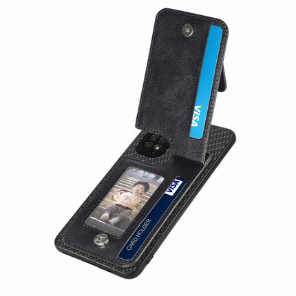 Carbon Fiber Vertical Flip Zipper Phone Case, For Redmi Note 11 4G, For Redmi 10, For Redmi Note 10 4G