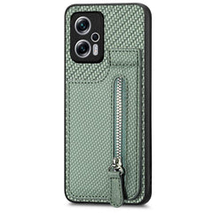 Carbon Fiber Vertical Flip Zipper Phone Case, For Redmi 10C, For Redmi 10, For Redmi Note 11 4G, For Redmi Note 11T Pro 5G