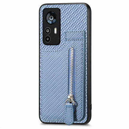 Carbon Fiber Vertical Flip Zipper Phone Case, For Xiaomi 13, For Xiaomi 12T, For Xiaomi POCO M5 4G, For Redmi Note 11T Pro 5G