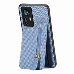 Carbon Fiber Vertical Flip Zipper Phone Case, For Redmi Note 11 4G, For Redmi Note 11T Pro 5G, For Redmi Note 10 4G, For Xiaomi 12T / 12T Pro