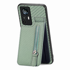 Carbon Fiber Vertical Flip Zipper Phone Case, For Redmi Note 11 4G, For Redmi Note 11T Pro 5G, For Redmi Note 10 4G, For Xiaomi 12T / 12T Pro