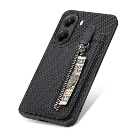 Carbon Fiber Vertical Flip Zipper Phone Case, For Redmi Turbo 4, For Xiaomi Poco X7 Pro, For Redmi Note 12 5G, For Xiaomi 13 Pro