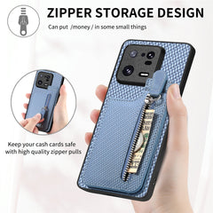 Carbon Fiber Vertical Flip Zipper Phone Case, For Redmi Note 11 4G, For Redmi Note 11T Pro 5G, For Redmi Note 10 4G, For Xiaomi 12T / 12T Pro