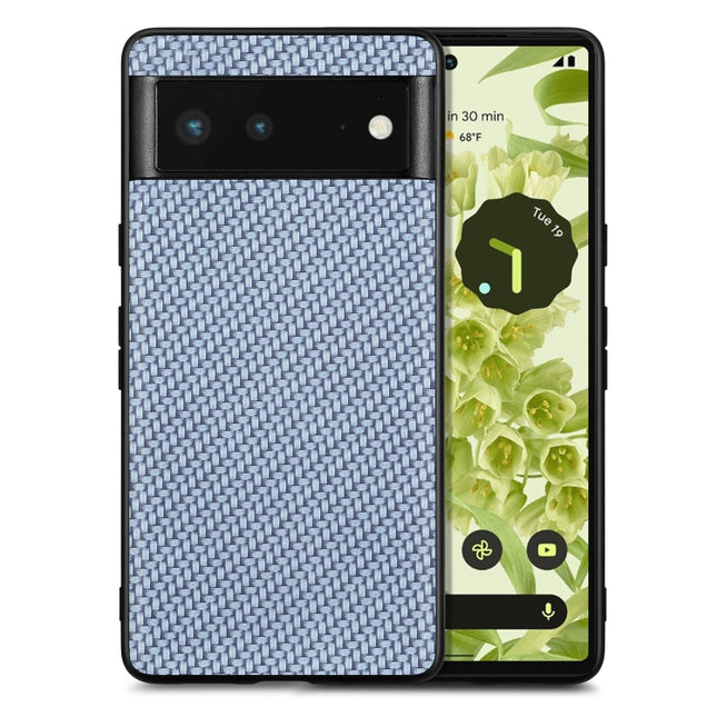 Carbon Fiber Texture Leather Back Cover Phone Case, For Google Pixel 6
