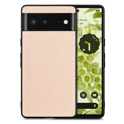 Carbon Fiber Texture Leather Back Cover Phone Case, For Google Pixel 6
