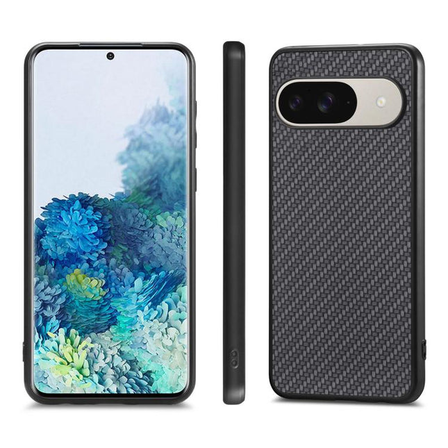 Carbon Fiber Texture Leather Back Cover Phone Case, For Google Pixel 9 / 9 Pro, For Google Pixel 7a, For Google Pixel 6a, For Google Pixel 6 Pro
