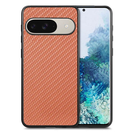 Carbon Fiber Texture Leather Back Cover Phone Case, For Google Pixel 9 / 9 Pro, For Google Pixel 7a, For Google Pixel 6a, For Google Pixel 6 Pro