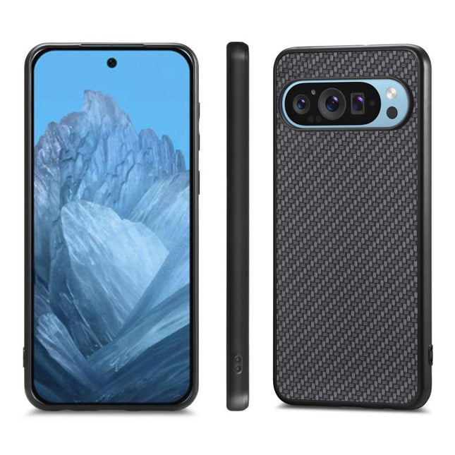 Carbon Fiber Texture Leather Back Cover Phone Case, For Google Pixel 10 Pro XL, For Google Pixel 10 / 10 Pro, For Google Pixel 9a, For Google Pixel 9 Pro XL