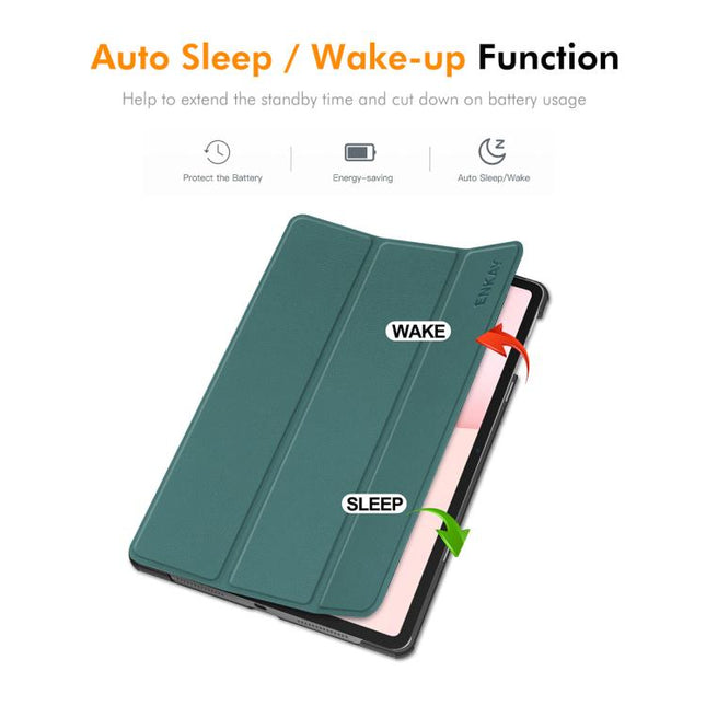ENKAY Tri-fold Custer Texture Leather Smart Tablet Case, For Honor Pad 10 12.1, For Honor Pad X8 Pro / X9 11.5, For Honor Pad V8