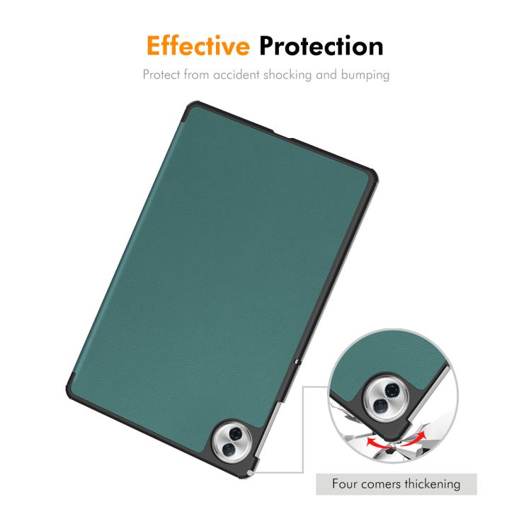 ENKAY Tri-fold Custer Texture Leather Smart Tablet Case, For Honor Pad 10 12.1, For Honor Pad X8 Pro / X9 11.5, For Honor Pad V8