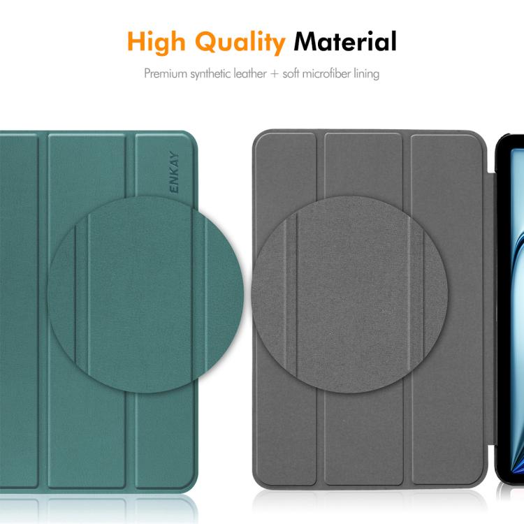 ENKAY Tri-fold Custer Texture Leather Smart Tablet Case, For Honor Pad 10 12.1, For Honor Pad X8 Pro / X9 11.5, For Honor Pad V8