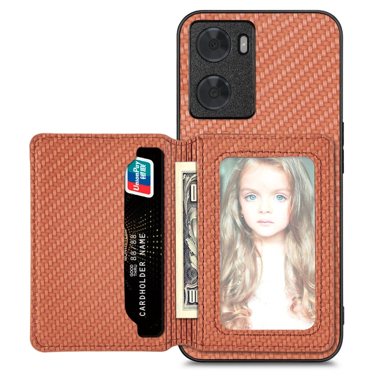 Carbon Fiber Magnetic Card Bag Phone Case