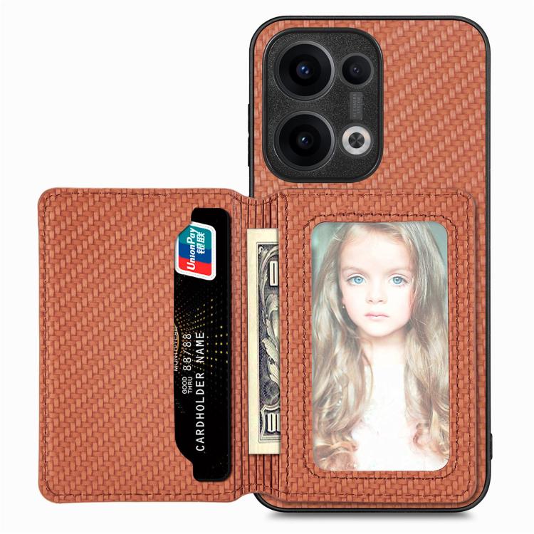 Carbon Fiber Magnetic Card Bag Phone Case